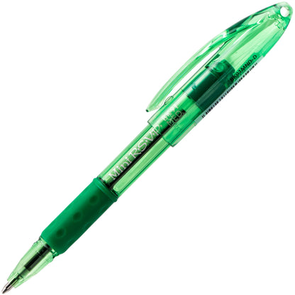 RSVP Mini Ballpoint Pen, (1.0mm) Medium Line, Green Ink (BK91MND-D)