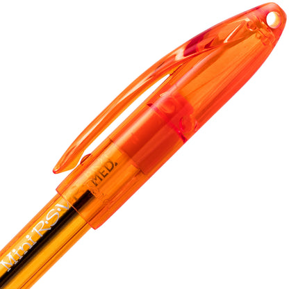 RSVP Mini Ballpoint Pen, (1.0mm) Medium Line, Orange Ink (BK91MNF-F)