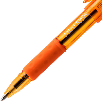 RSVP Mini Ballpoint Pen, (1.0mm) Medium Line, Orange Ink (BK91MNF-F)