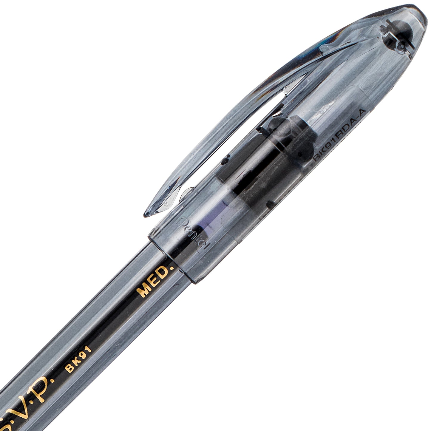 RSVP Razzle-Dazzle Ballpoint Pen, (1.0mm) Medium Line, Black Barrel, Black Ink (BK91RDA-A)