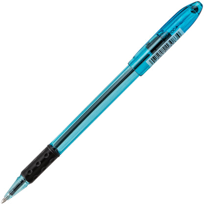 RSVP Razzle-Dazzle Ballpoint Pen, (1.0mm) Medium Line, Blue Barrel, Black Ink (BK91RDC-A)