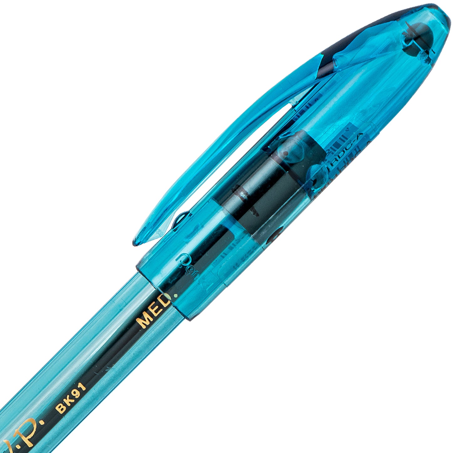 RSVP Razzle-Dazzle Ballpoint Pen, (1.0mm) Medium Line, Blue Barrel, Black Ink (BK91RDC-A)