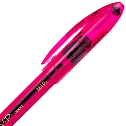 RSVP Razzle-Dazzle Ballpoint Pen, (1.0mm) Medium Line, Pink Barrel, Black Ink (BK91RDP-A)