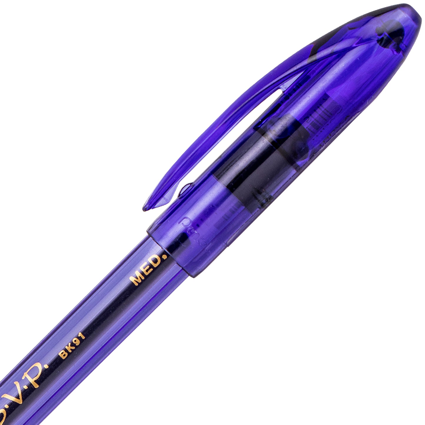RSVP Razzle-Dazzle Ballpoint Pen, (1.0mm) Medium Line, Violet Barrel, Black Ink (BK91RDV-A)