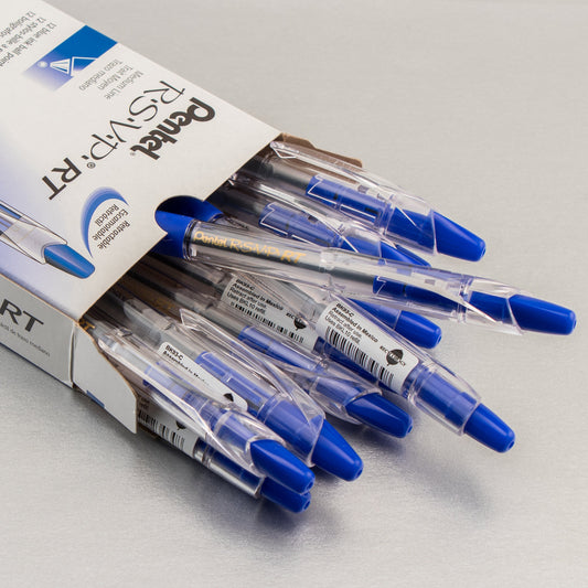 Pentel RSVP RT Retractable Ballpoint Pen, (1.0mm) Medium Line, Blue Ink (BK93-C)