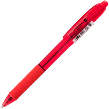 RSVP RT COLORS Retractable Ballpoint Pen, (1.0mm) Medium Line, Red Barrel, Red Ink (BK93CRB-B)