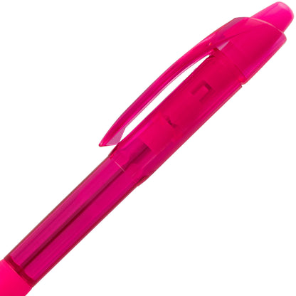 RSVP RT COLORS Retractable Ballpoint Pen, (1.0mm) Medium Line, Pink Barrel, Pink Ink (BK93CRP-P)