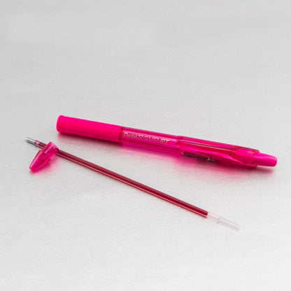 RSVP RT COLORS Retractable Ballpoint Pen, (1.0mm) Medium Line, Pink Barrel, Pink Ink (BK93CRP-P)