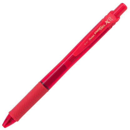 EnerGel-X Retractable Liquid Gel Pen, (0.7mm) Metal Tip, Red Ink (BL107-B)