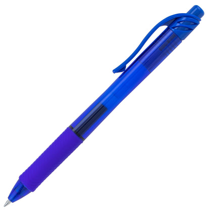 EnerGel-X Retractable Liquid Gel Pen, (0.7mm) Metal Tip, Medium Line, Blue Ink (BL107-C)