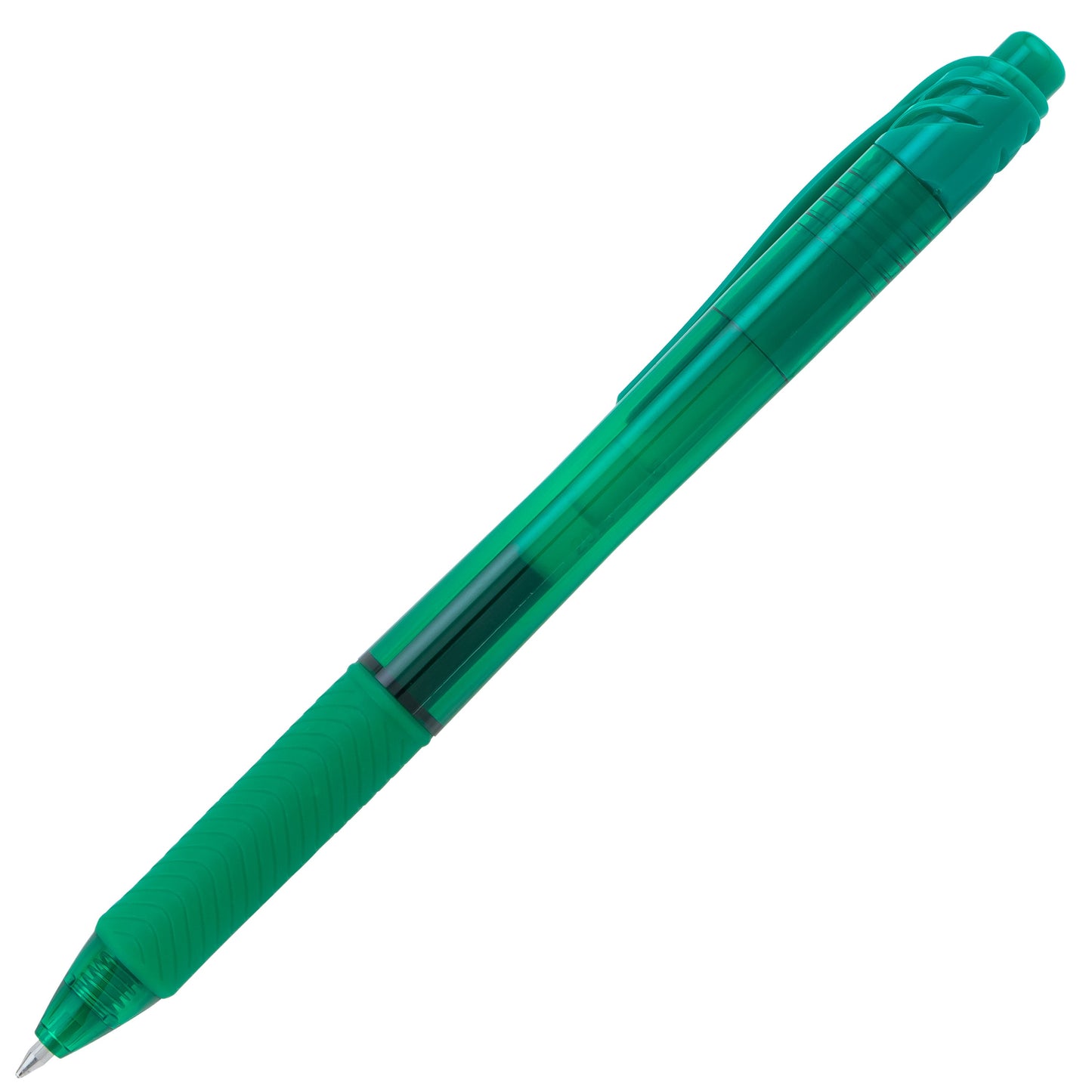 EnerGel-X Retractable Liquid Gel Pen, (0.7mm) Metal Tip, Medium Line, Green Ink (BL107-D)