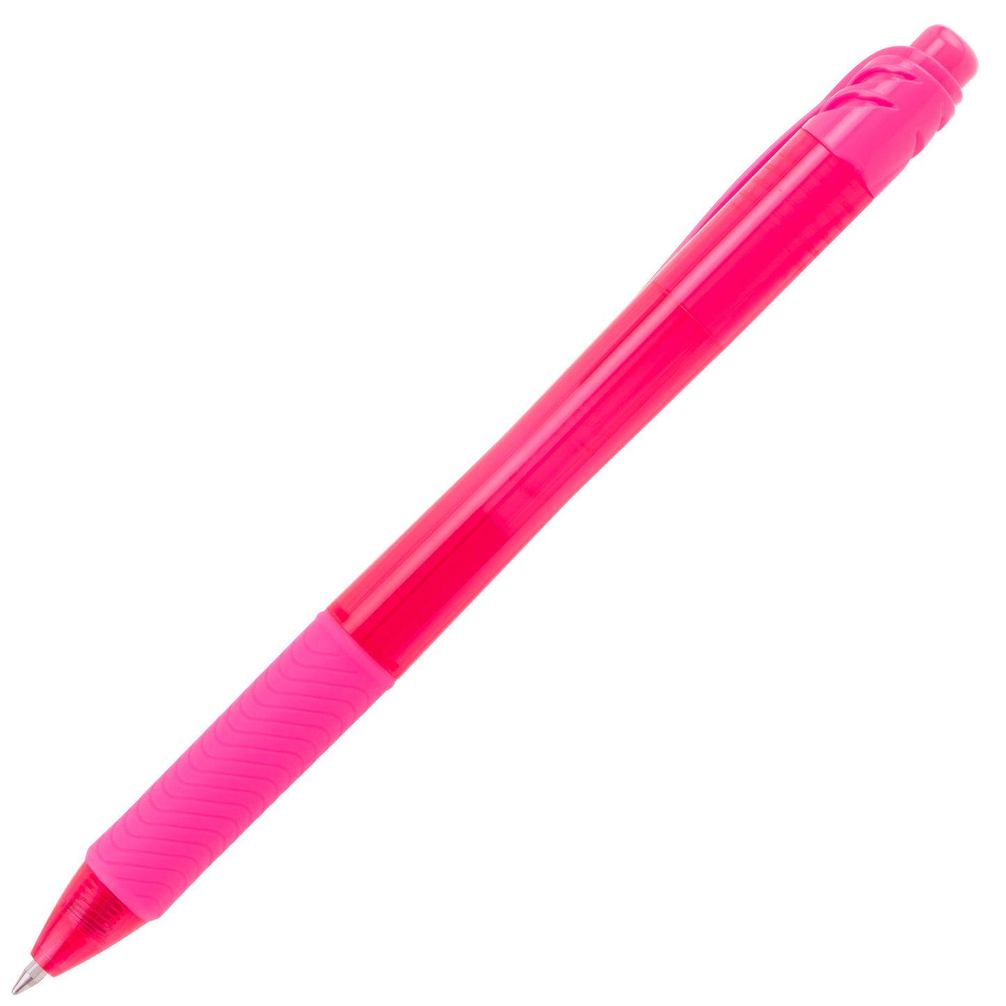 EnerGel-X Retractable Liquid Gel Pen, (0.7mm) Metal Tip, Medium Line, Pink Ink (BL107-P)