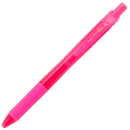 EnerGel-X Retractable Liquid Gel Pen, (0.7mm) Metal Tip, Medium Line, Pink Ink (BL107-P)