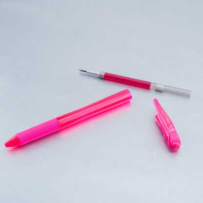 EnerGel-X Retractable Liquid Gel Pen, (0.7mm) Metal Tip, Medium Line, Pink Ink (BL107-P)