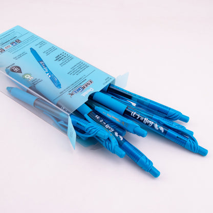 EnerGel-X Retractable Gel Pen, (0.7mm) Med. line, Sky Blue Ink- its a Boy Dozen Box (BL107SPC12)
