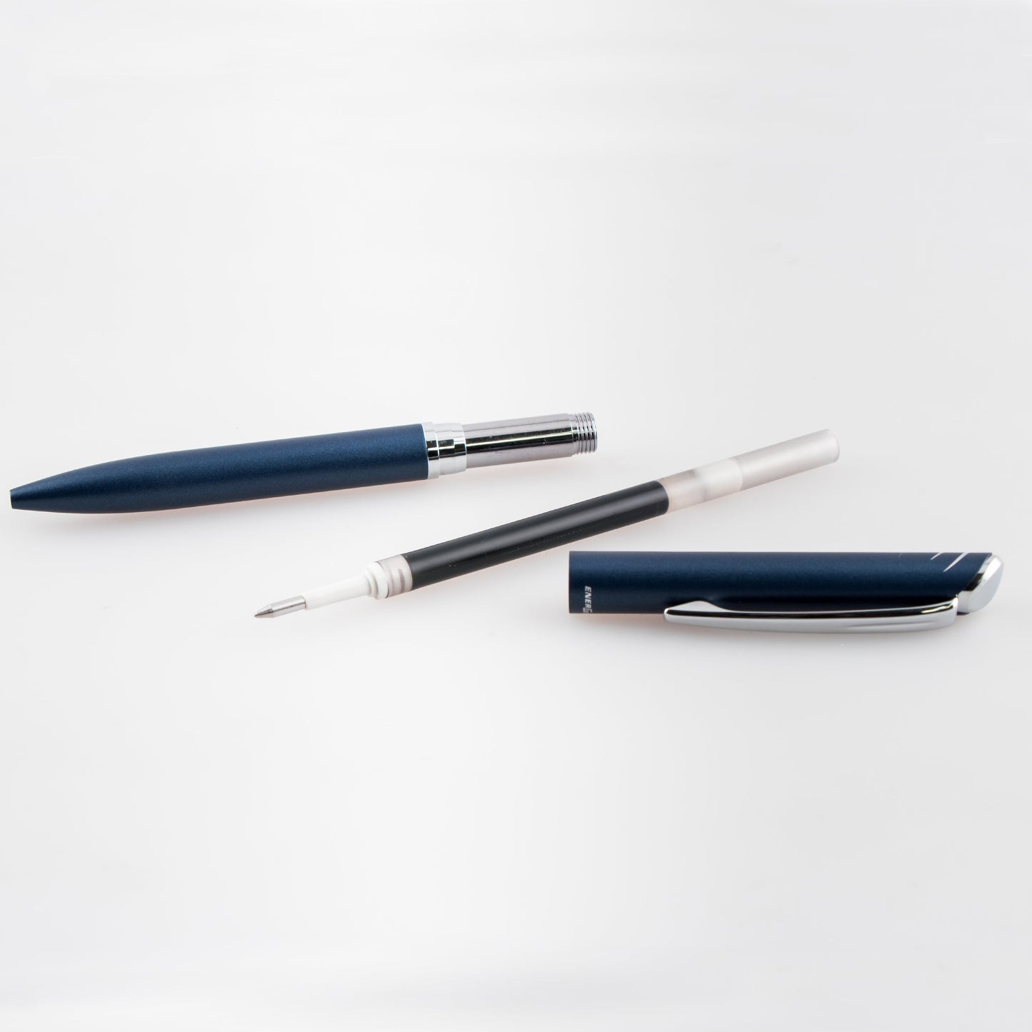 EnerGel Style Gel Pen, (0.7mm) Medium Line, Dark Blue barrel, Black Ink, Gift Box w/ Belly Band (BL2007CABX)