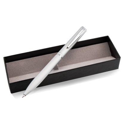 EnerGel Style Gel Pen, (0.7mm) Medium Line, Silver barrel, Black Ink, Gift Box w/ Belly Band (BL2007ZABX)