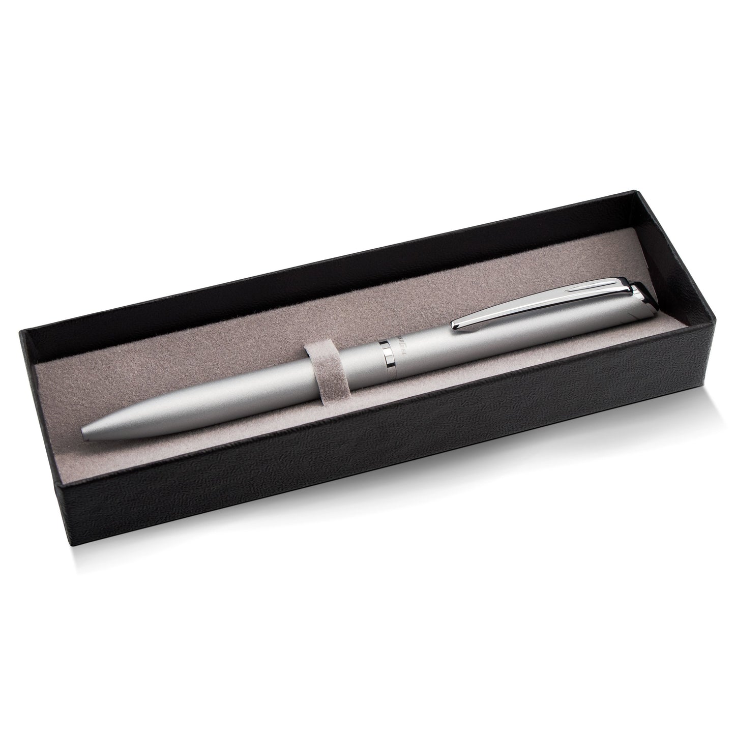 EnerGel Style Gel Pen, (0.7mm) Medium Line, Silver barrel, Black Ink, Gift Box w/ Belly Band (BL2007ZABX)