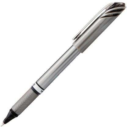 EnerGel NV Liquid Gel Pen, (0.7mm) Metal Tip, Medium Line Capped, Black Ink (BL27-A)