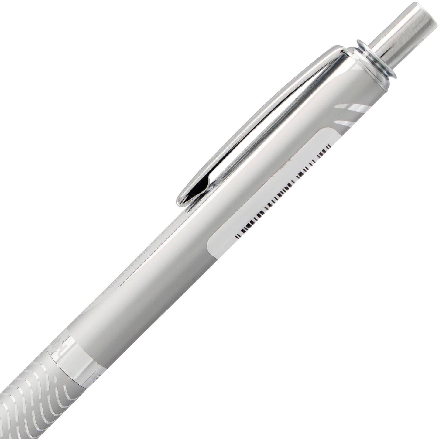 EnerGel Alloy Retractable Premium Liquid Gel Pen, (0.7mm) Metal Tip, Medium Line,Silver Barrel, Black Ink (BL407-A)