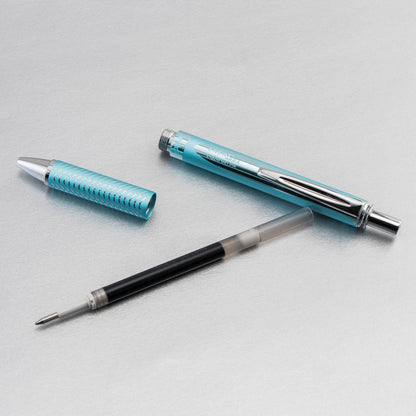 EnerGel Alloy Retractable Premium Liquid Gel Pen, (0.7mm) Aquamarine Barrel, Black Ink (BL407LS-A)