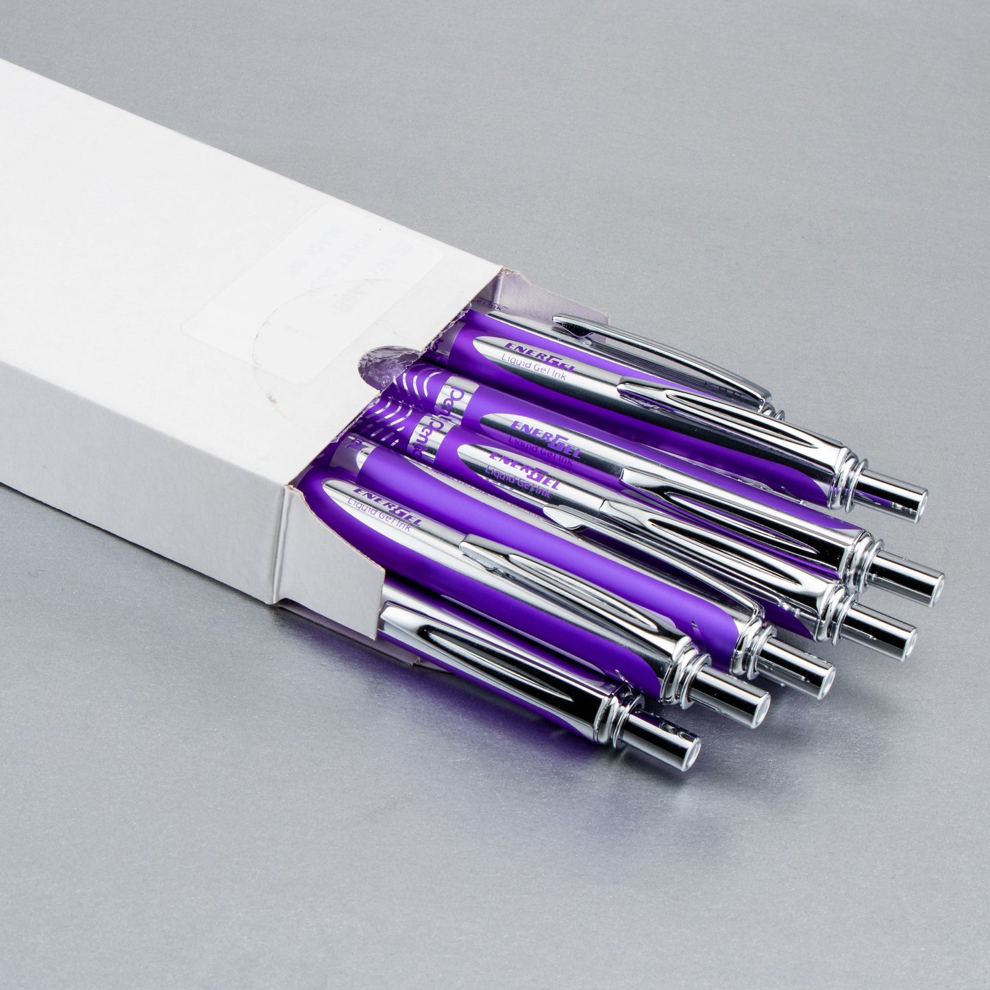 EnerGel Alloy Retractable Premium Liquid Gel Pen, (0.7mm) Metal Tip, Medium Line, Violet Barrel, Black Ink (BL407V-A)