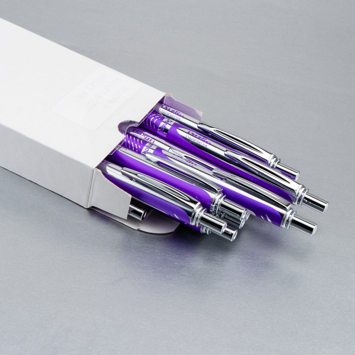 EnerGel Alloy Retractable Premium Liquid Gel Pen, (0.7mm) Metal Tip, Medium Line, Violet Barrel, Violet Ink (BL407V-V)