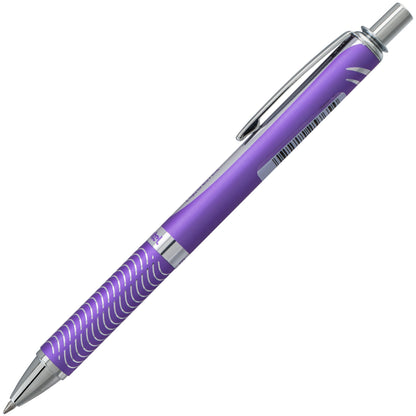 EnerGel Alloy Retractable Premium Liquid Gel Pen, (0.7mm) Metal Tip, Medium Line, Violet Barrel, Violet Ink (BL407V-V)
