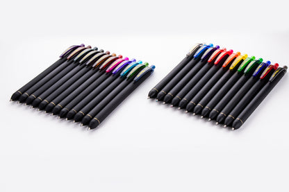 EnerGel Kuro Liquid Gel Pen, (0.7mm) Medium line, Assorted Ink, 24-pk (BL437R1PC24M)