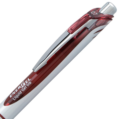 EnerGel RTX Retractable Liquid Gel Pen, (0.7mm) Medium line, Burgundy Ink (BL77-BG)