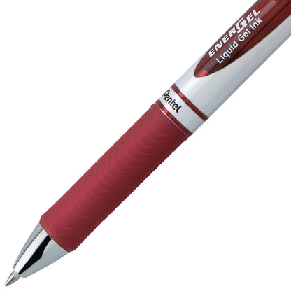 EnerGel RTX Retractable Liquid Gel Pen, (0.7mm) Medium line, Burgundy Ink (BL77-BG)