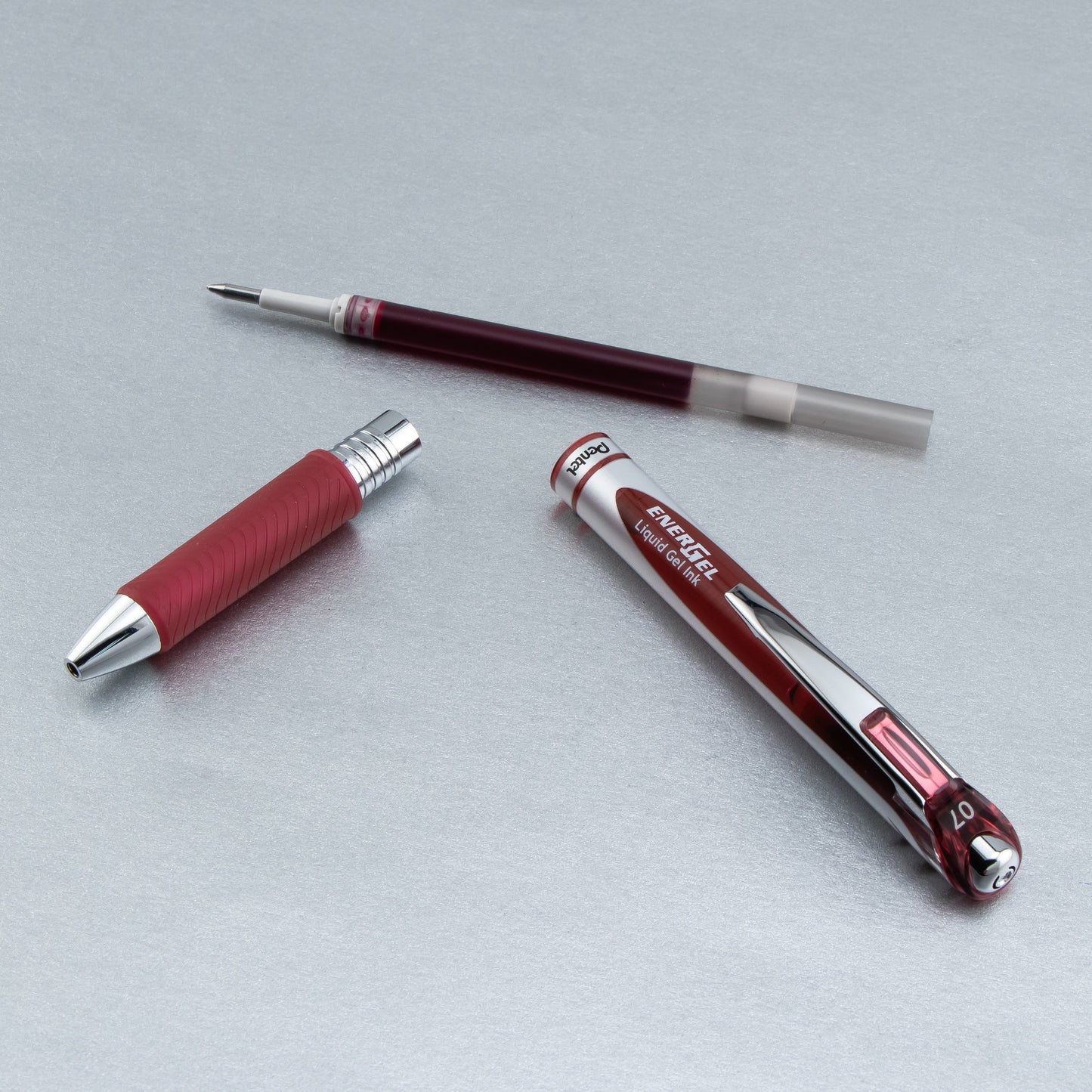 EnerGel RTX Retractable Liquid Gel Pen, (0.7mm) Medium line, Burgundy Ink (BL77-BG)