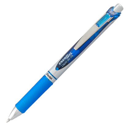 EnerGel RTX Retractable Liquid Gel Pen, (0.7mm) Metal Tip, Medium Line, Blue Ink (BL77-C)