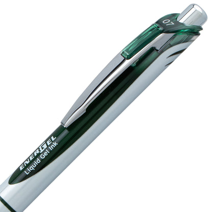 EnerGel RTX Retractable Liquid Gel Pen, (0.7mm) Medium line, Forest Green Ink (BL77-D3)