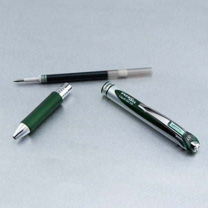 EnerGel RTX Retractable Liquid Gel Pen, (0.7mm) Medium line, Forest Green Ink (BL77-D3)
