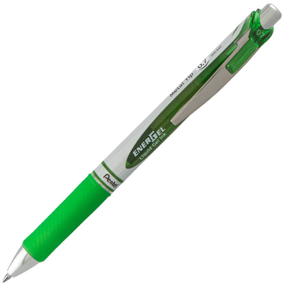 EnerGel RTX Retractable Liquid Gel Pen, (0.7mm) Metal Tip, Medium Line, Lime Green Ink (BL77-K)