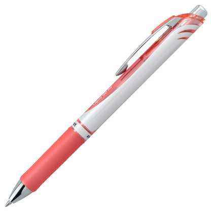EnerGel RTX Retractable Liquid Gel Pen, (0.7mm) Medium line, Coral Pink Ink (BL77-P3)