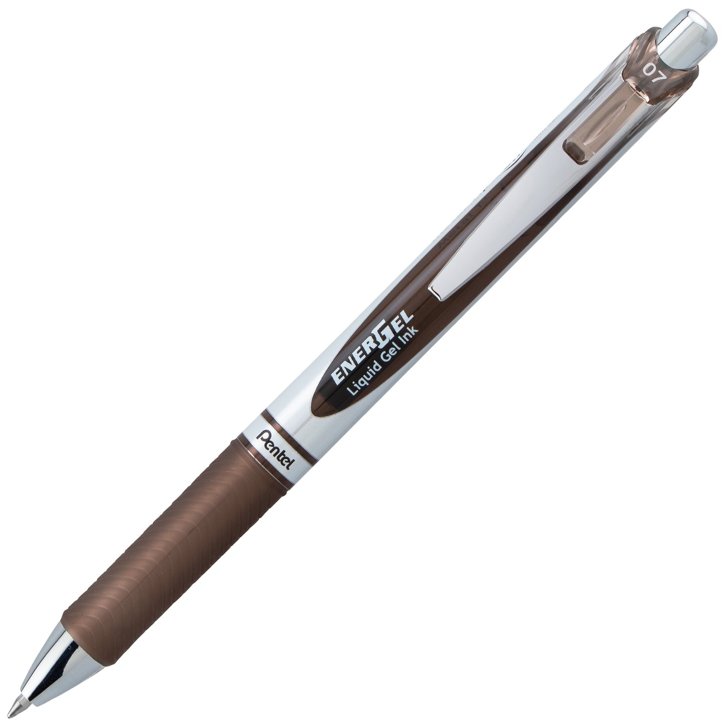 EnerGel RTX Retractable Liquid Gel Pen, (0.7mm) Medium line, Sepia Ink (BL77-SP)
