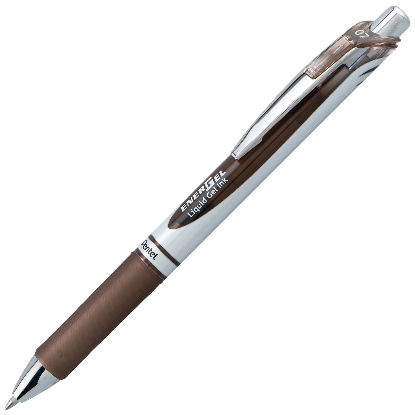 EnerGel RTX Retractable Liquid Gel Pen, (0.7mm) Medium line, Sepia Ink (BL77-SP)