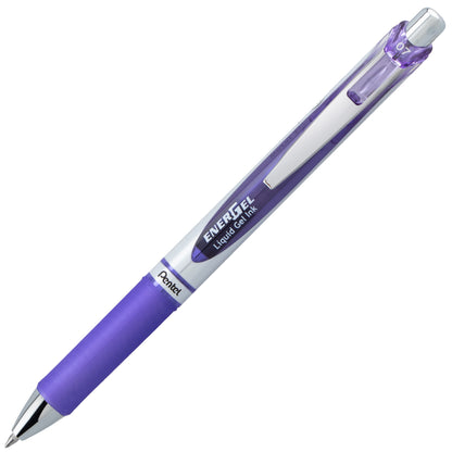 EnerGel RTX Retractable Liquid Gel Pen, (0.7mm) Medium line, Lilac Ink (BL77-V3)