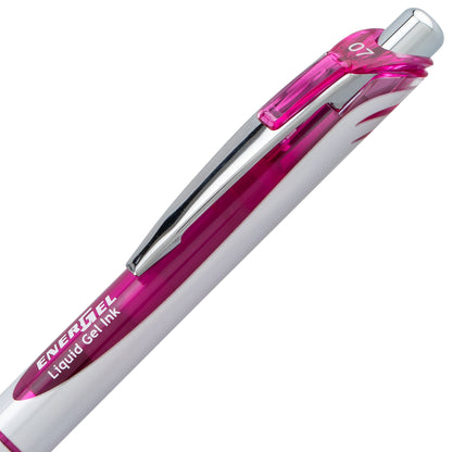 EnerGel RTX Retractable Liquid Gel Pen, (0.7mm) Medium line, Magenta Ink (BL77-V4)