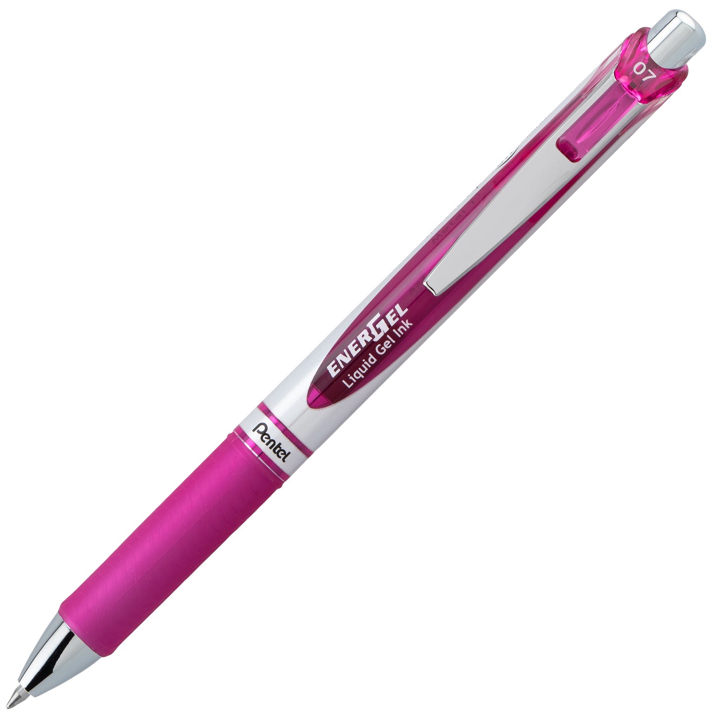 EnerGel RTX Retractable Liquid Gel Pen, (0.7mm) Medium line, Magenta Ink (BL77-V4)