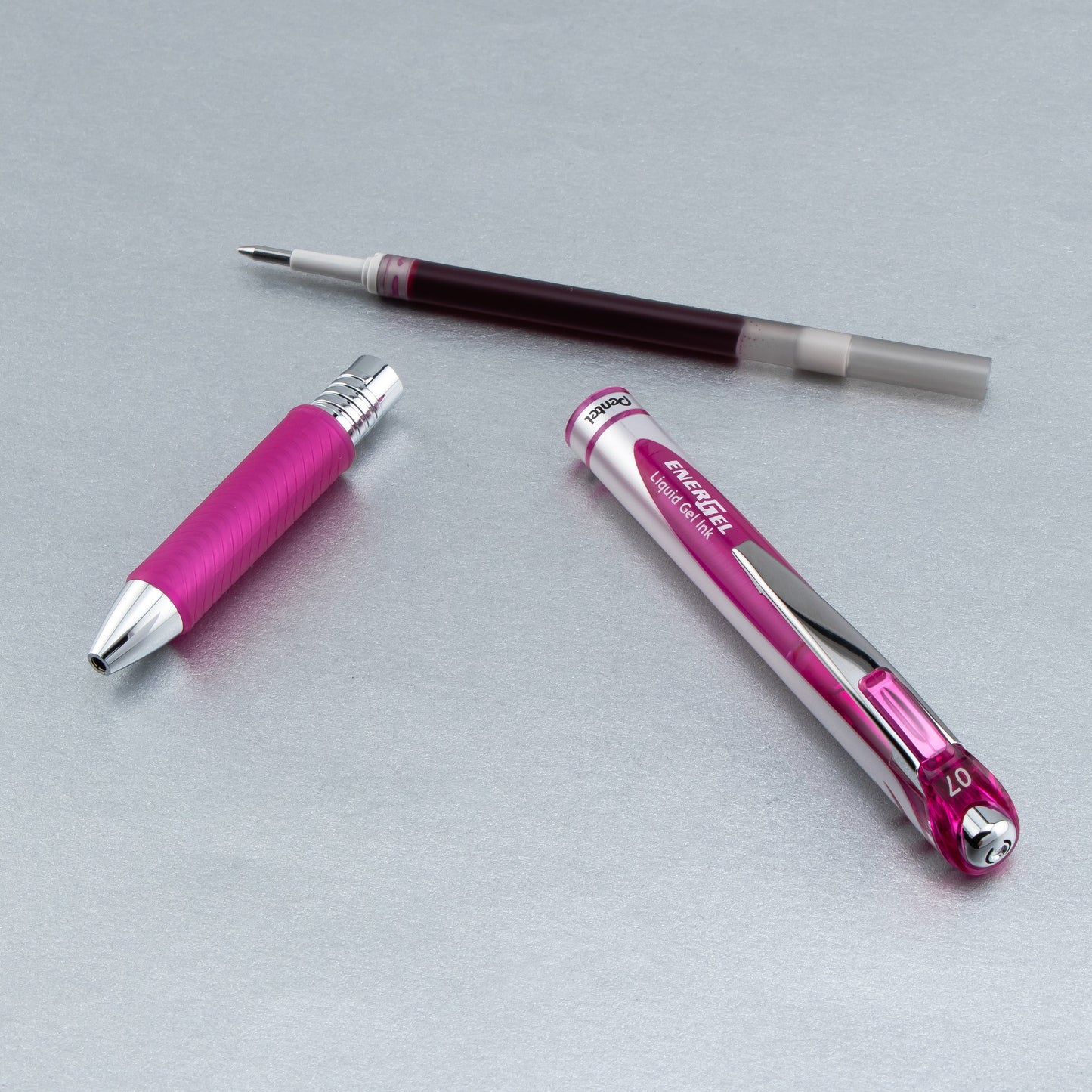 EnerGel RTX Retractable Liquid Gel Pen, (0.7mm) Medium line, Magenta Ink (BL77-V4)