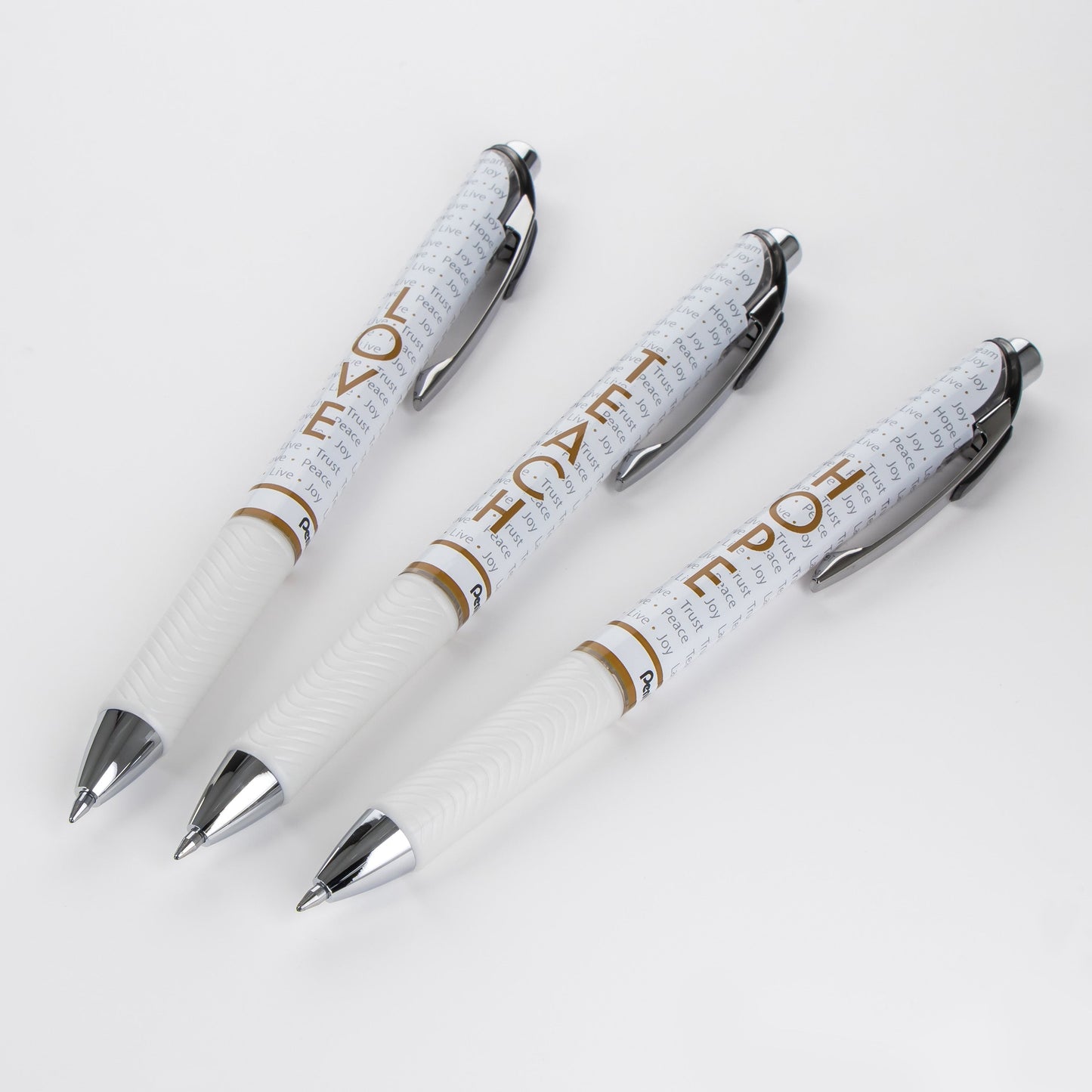 EnerGel Inspire Love/Teach/Hope, (0.7mm) Medium Line, Black Ink 3-pk (BL77INSPBP3M1)