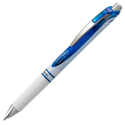 EnerGel Pearl Retractable Liquid Gel Pen, (0.7mm) Metal Tip, Medium Line, Blue Accent, Blue Ink (BL77PW-C)