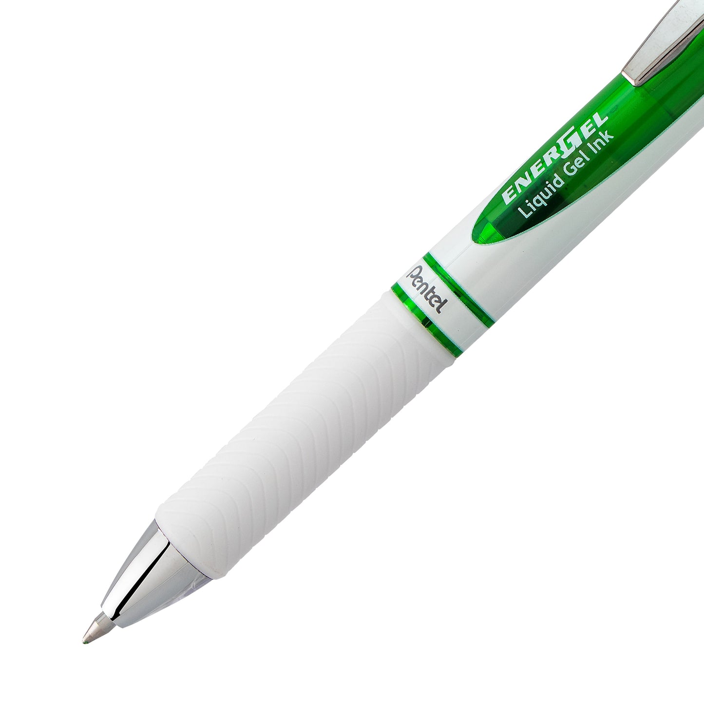 EnerGel Pearl Retractable Liquid Gel Pen, (0.7mm) Metal Tip, Medium Line, Lime Green Accent, Lime Green Ink (BL77PW-K)