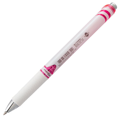 EnerGel Pearl Retractable Liquid Gel Pen, (0.7mm) Metal Tip, Medium Line, Pink Accent, Black Ink (BL77PWP-A)
