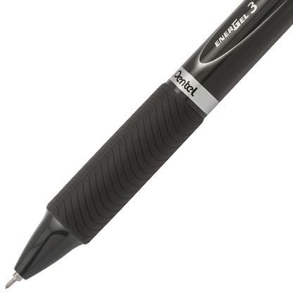 EnerGel 3 Multi-Function, 3-Ink Gel Pen, (0.5mm) Fine Line, Black/Red/Blue Ink, Dark Gray Barrel (BLC35N)
