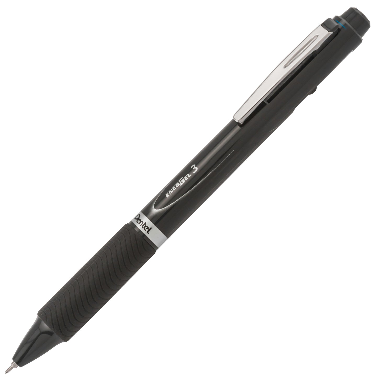 EnerGel 3 Multi-Function, 3-Ink Gel Pen, (0.5mm) Fine Line, Black/Red/Blue Ink, Dark Gray Barrel (BLC35N)