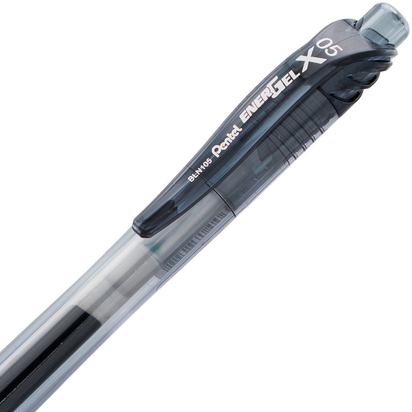 EnerGel-X Retractable Liquid Gel Pen, (0.5mm) Needle Tip, Fine Line, Black Ink (BLN105-A)
